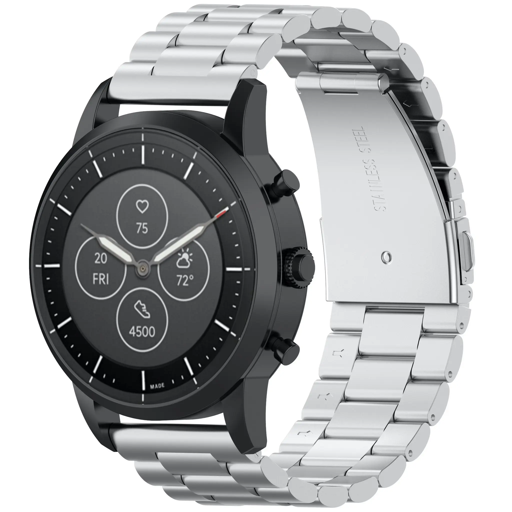 Huawei Watch GT Perlen Stahl Gliederarmband Silber