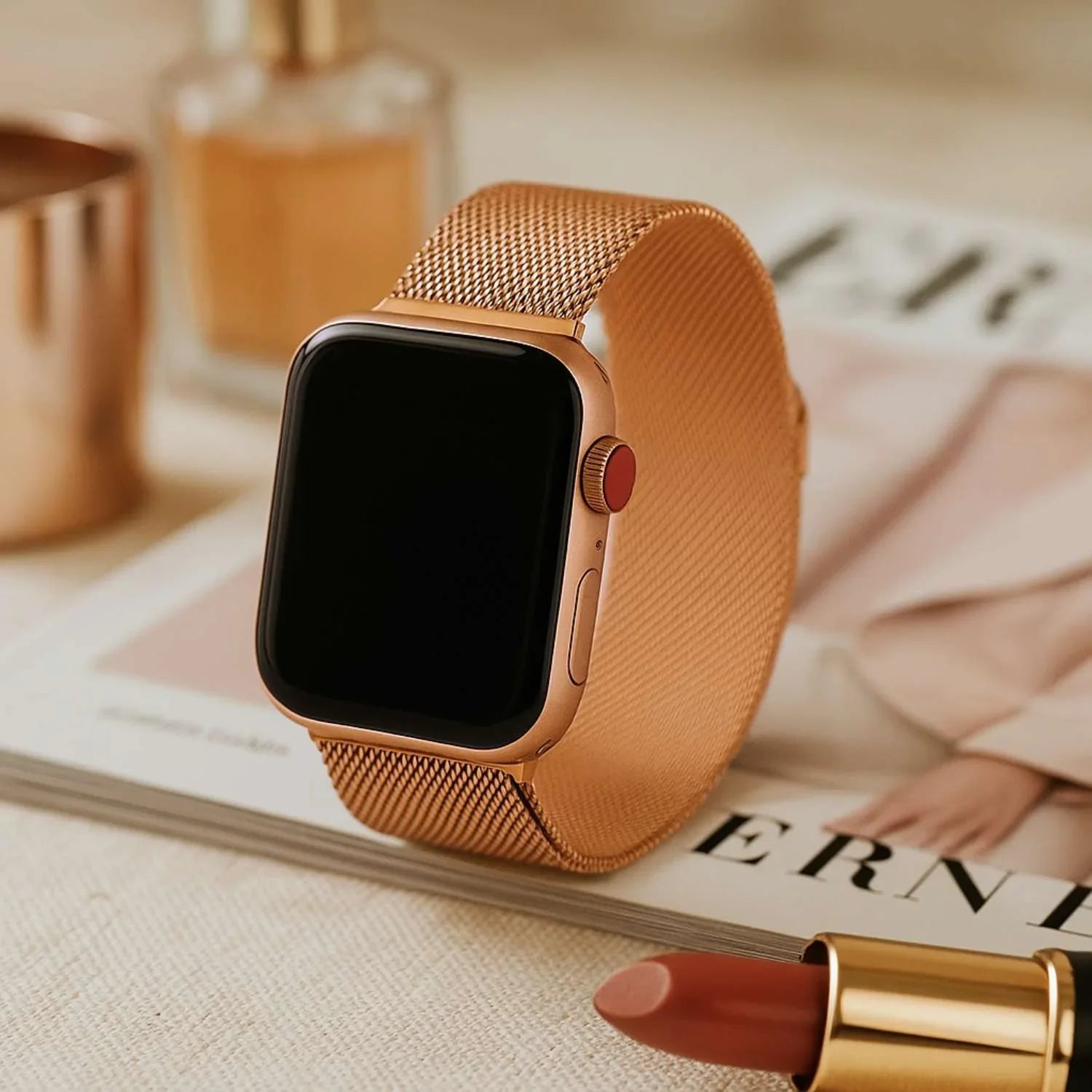 Apple Watch Armband Fiore - Milanese - Roségold