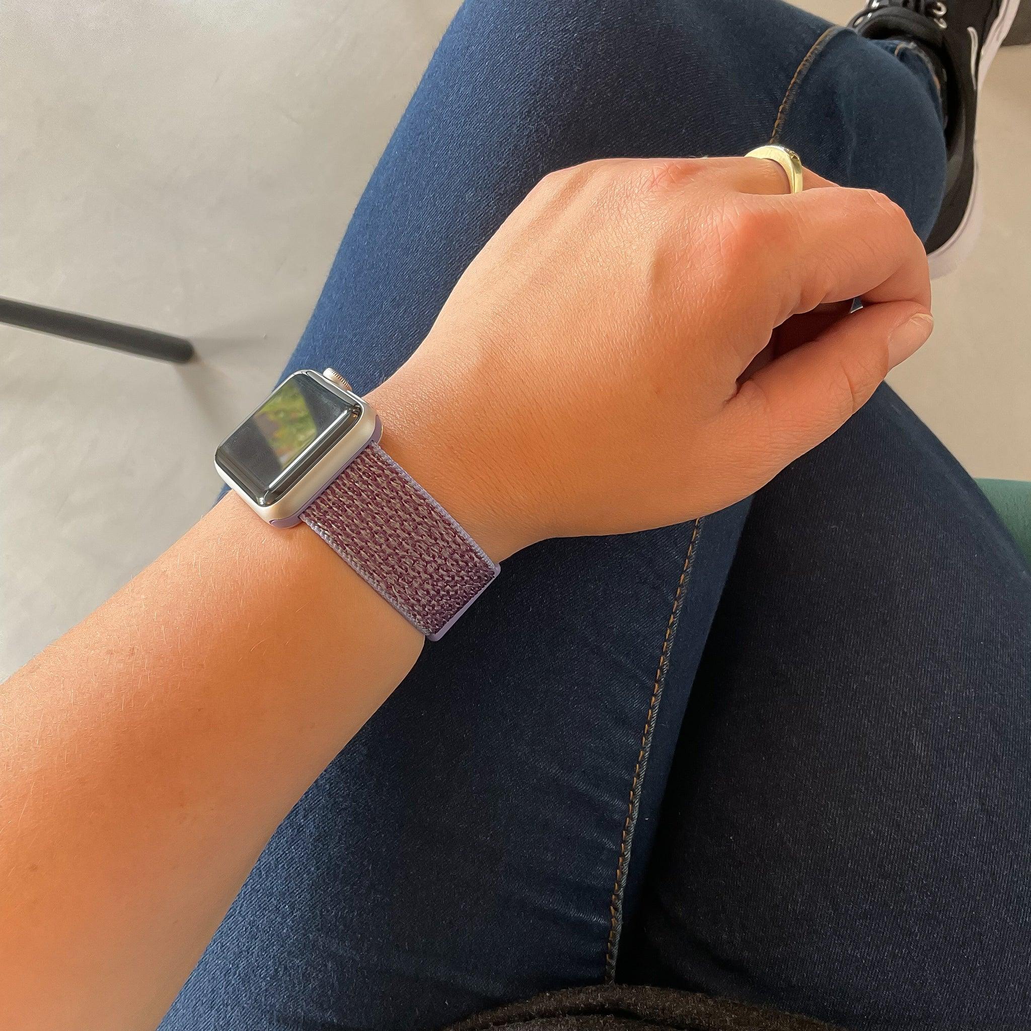 Apple Watch Armband Nexora - gewebt - Nylon - Lila