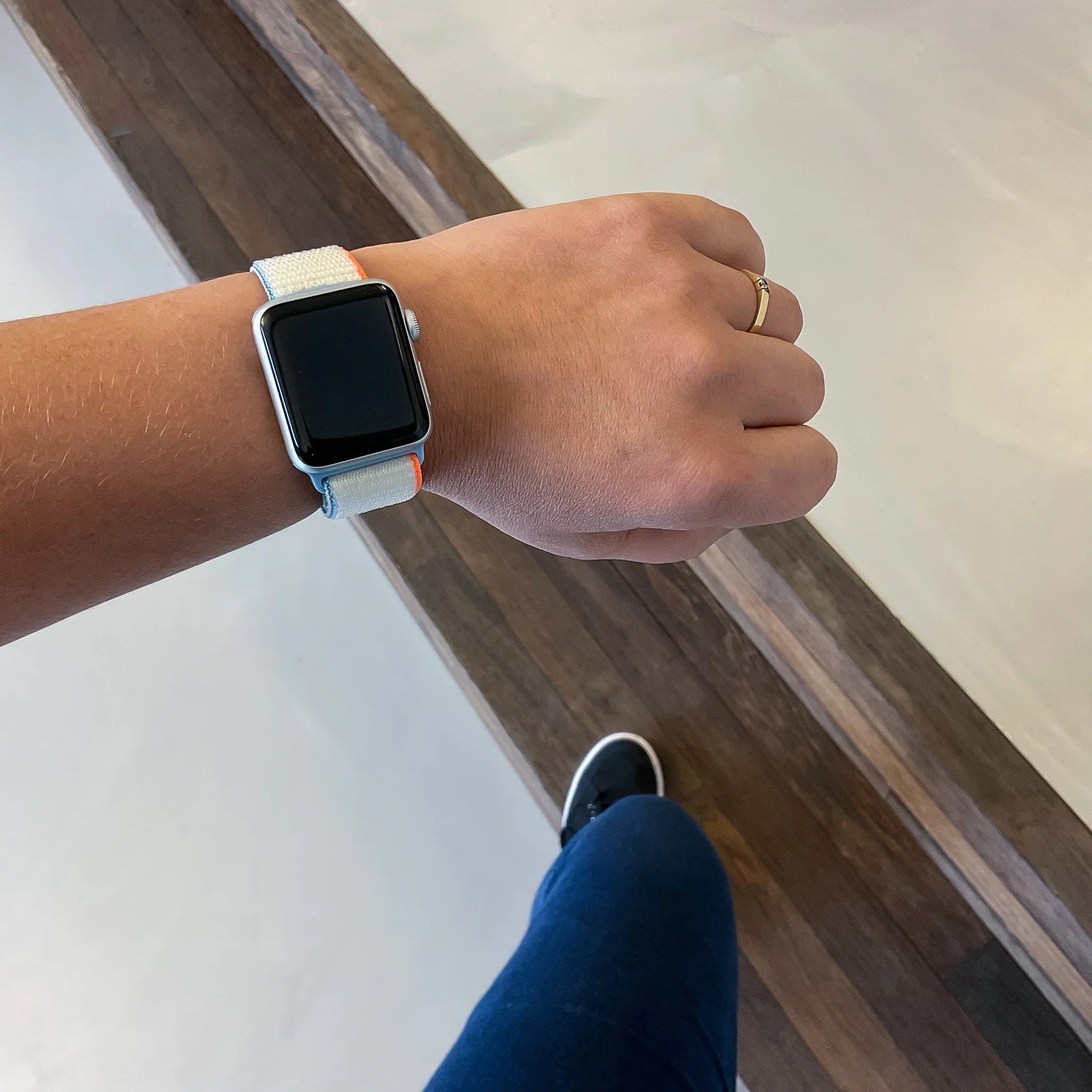 Apple Watch Armband – geflochten – Nylon – Creme