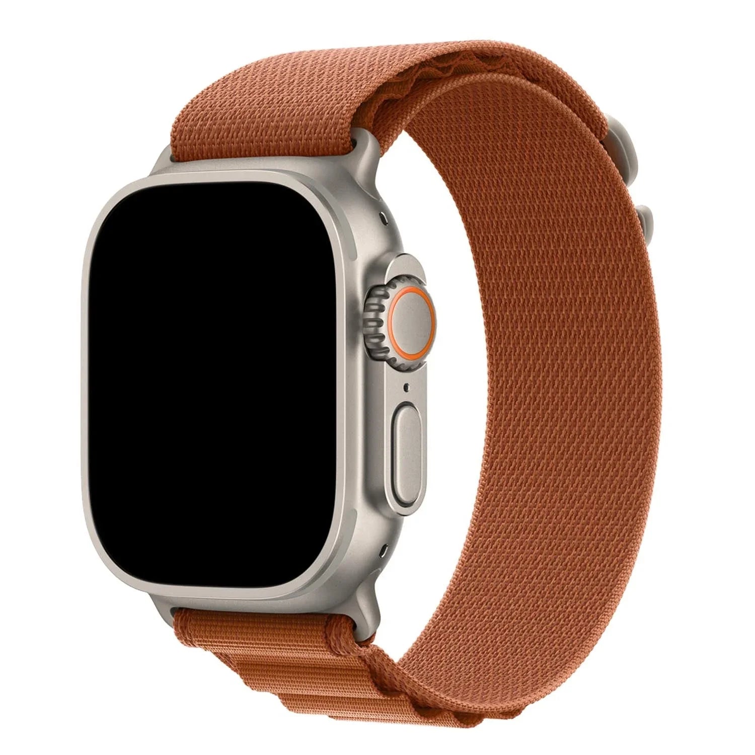 Apple Watch Armband Alpine – Nylon – Terrakotta – Silber