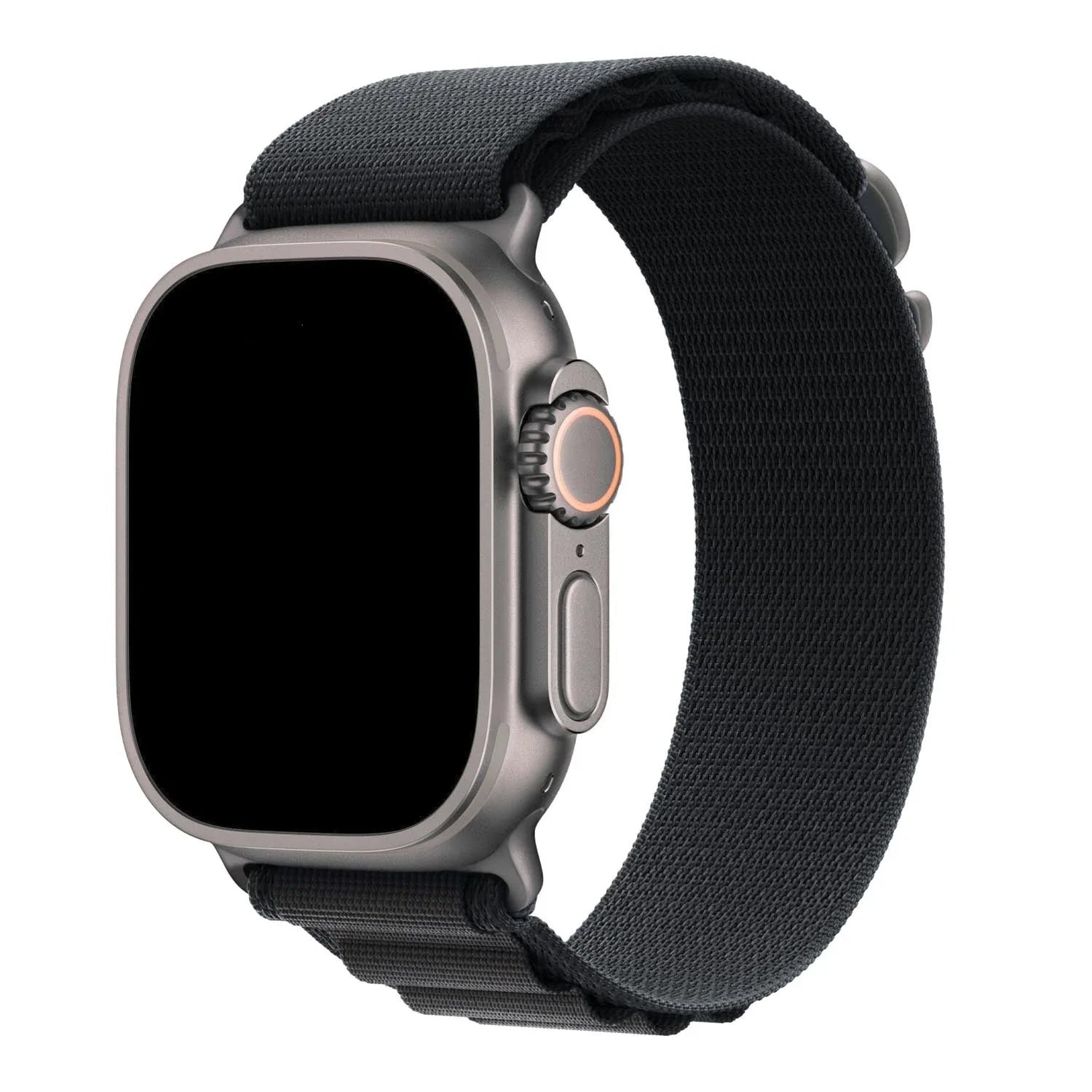 Apple Watch Armband Alpine - Nylon - Schwarz - Silber