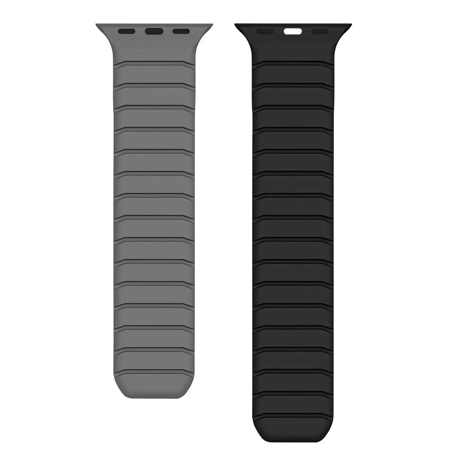 Apple Watch Armband Vetra - Silikon - Grau Schwarz