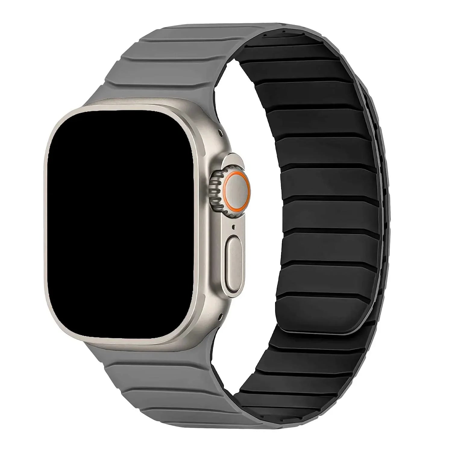 Apple Watch Armband Vetra - Silikon - Grau Schwarz