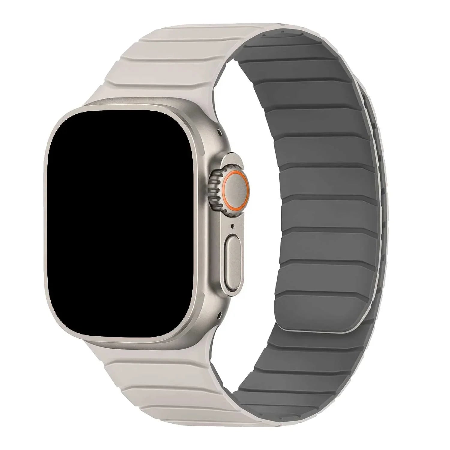 Apple Watch Armband Vetra – Silikon – Starlight Grau