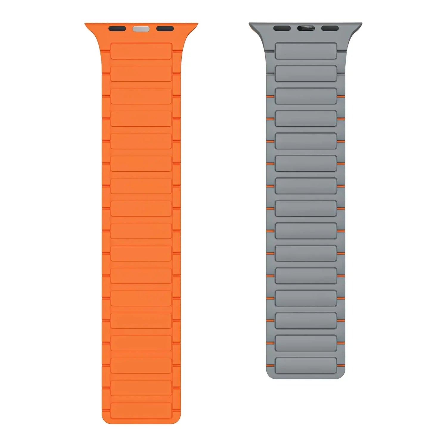 Apple Watch Armband Zyro - Silikon - Grau Orange