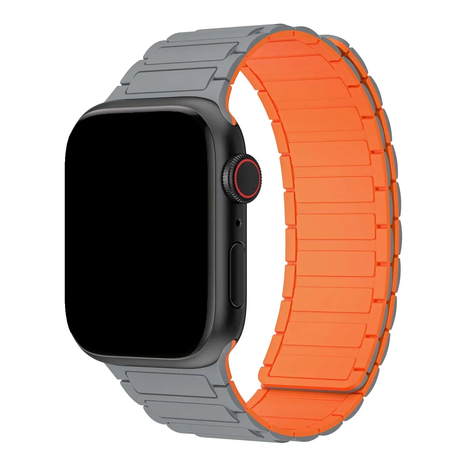Apple Watch Armband Zyro - Silikon - Grau Orange