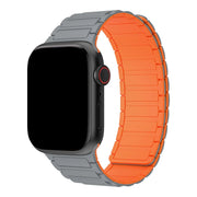 Apple Watch Armband Zyro - Silikon - Grau Orange
