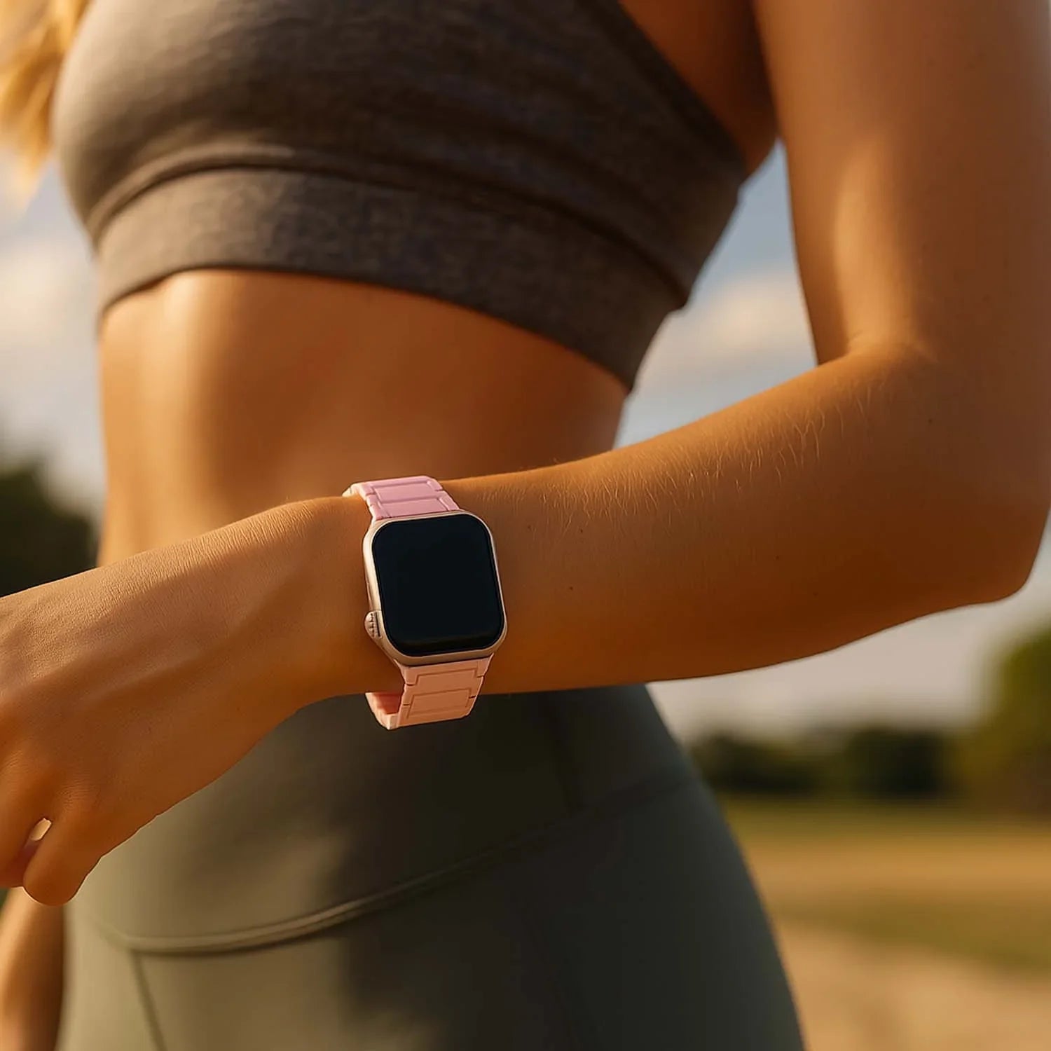 Apple Watch Armband Zyro - Silikon - Hellrosa