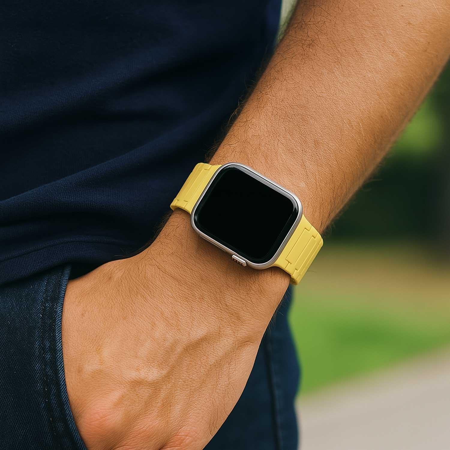 Apple Watch Armband Zyro - Silikon - Gelb
