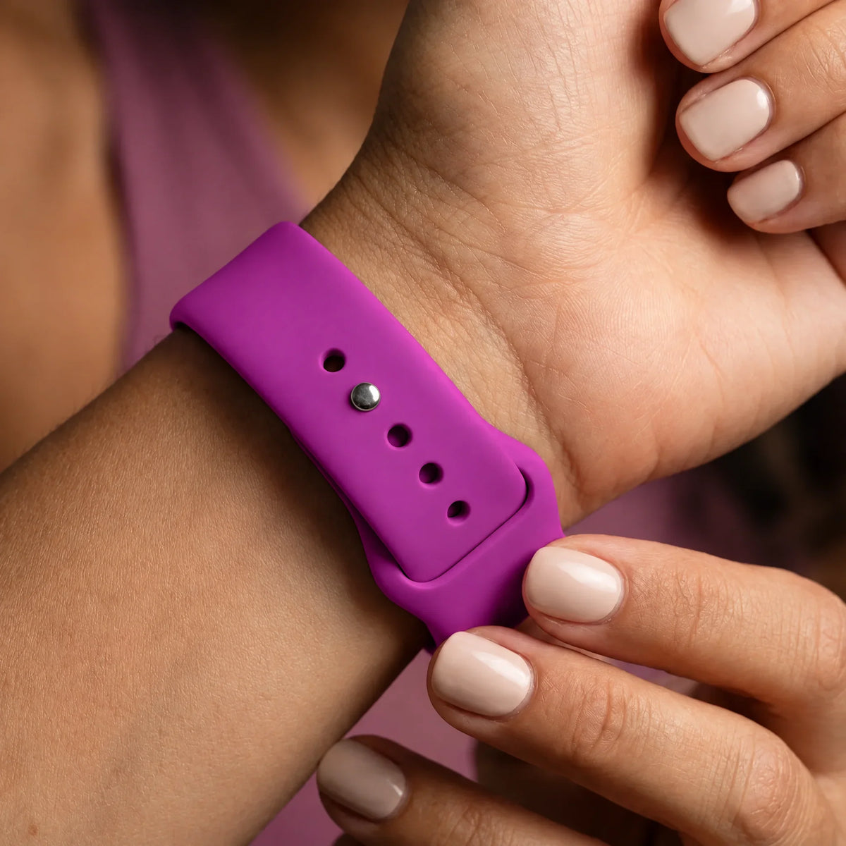 Apple Watch Armband Autumn - Silikon - Magenta