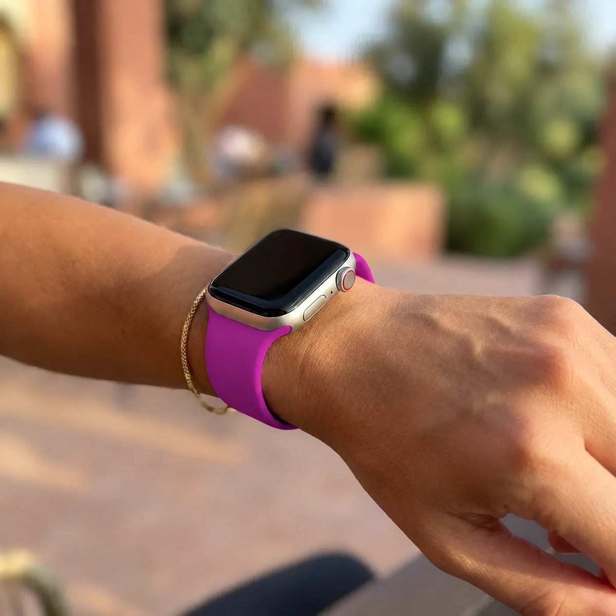 Apple Watch Armband Autumn - Silikon - Magenta