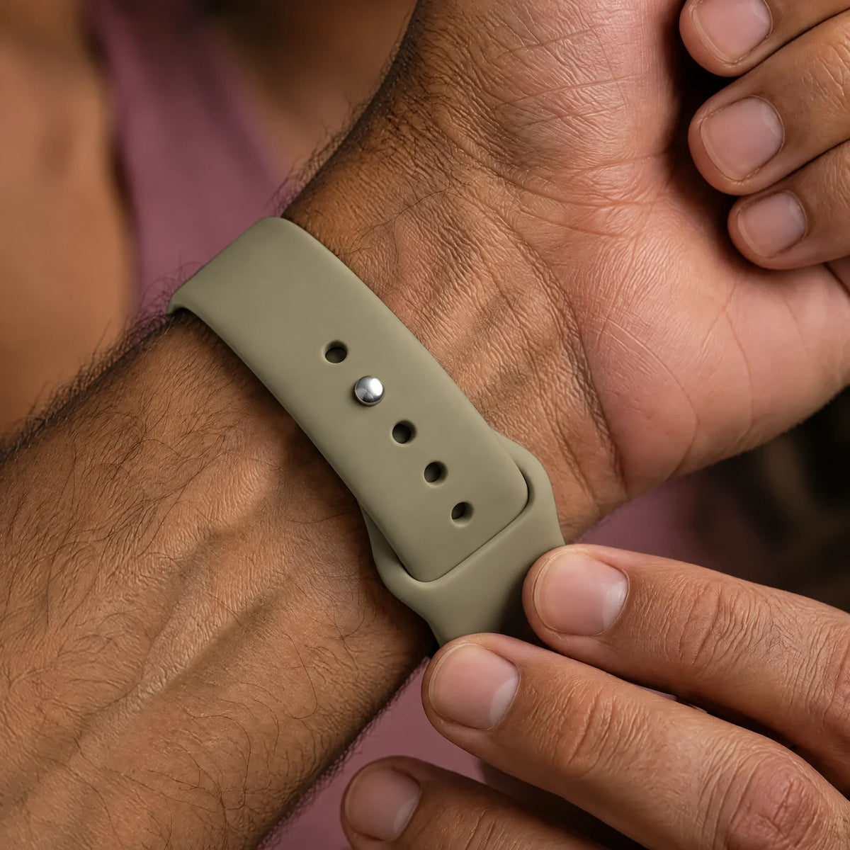 Apple Watch Armband Autumn - Silikon - Oliv