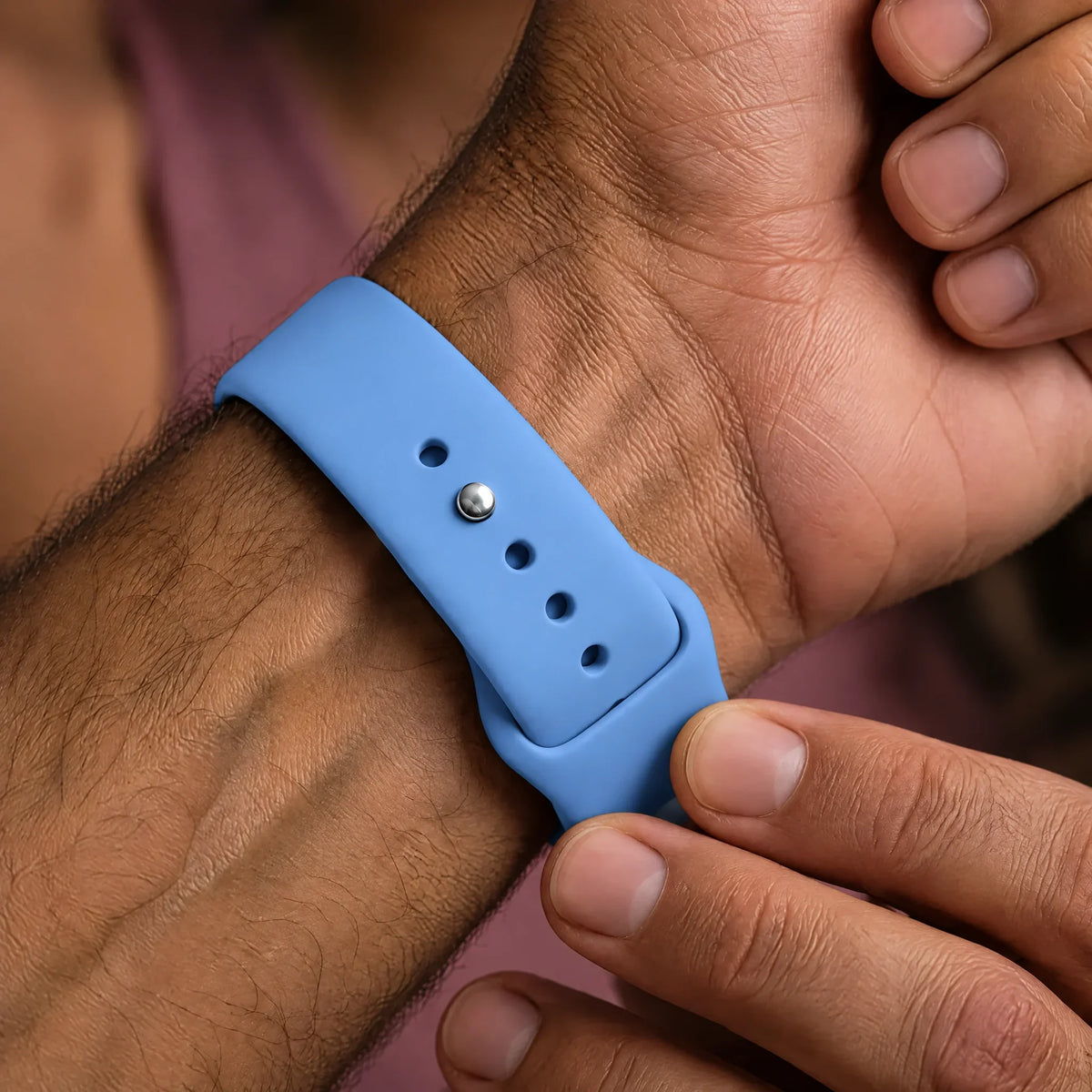 Apple Watch Armband Autumn - Silikon - Hyazinthenblau
