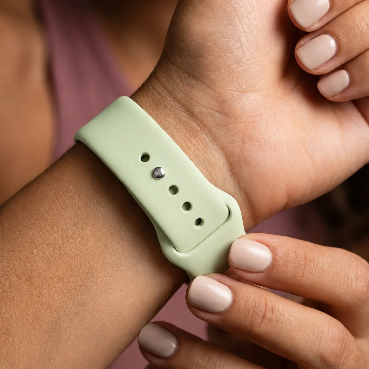 Apple Watch Armband Autumn - Silikon - Agavengrün