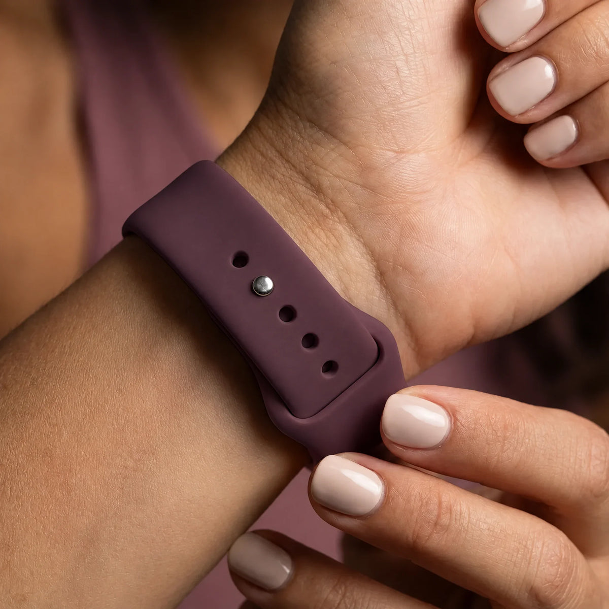 Apple Watch Armband Autumn - Silikon - Burgunder