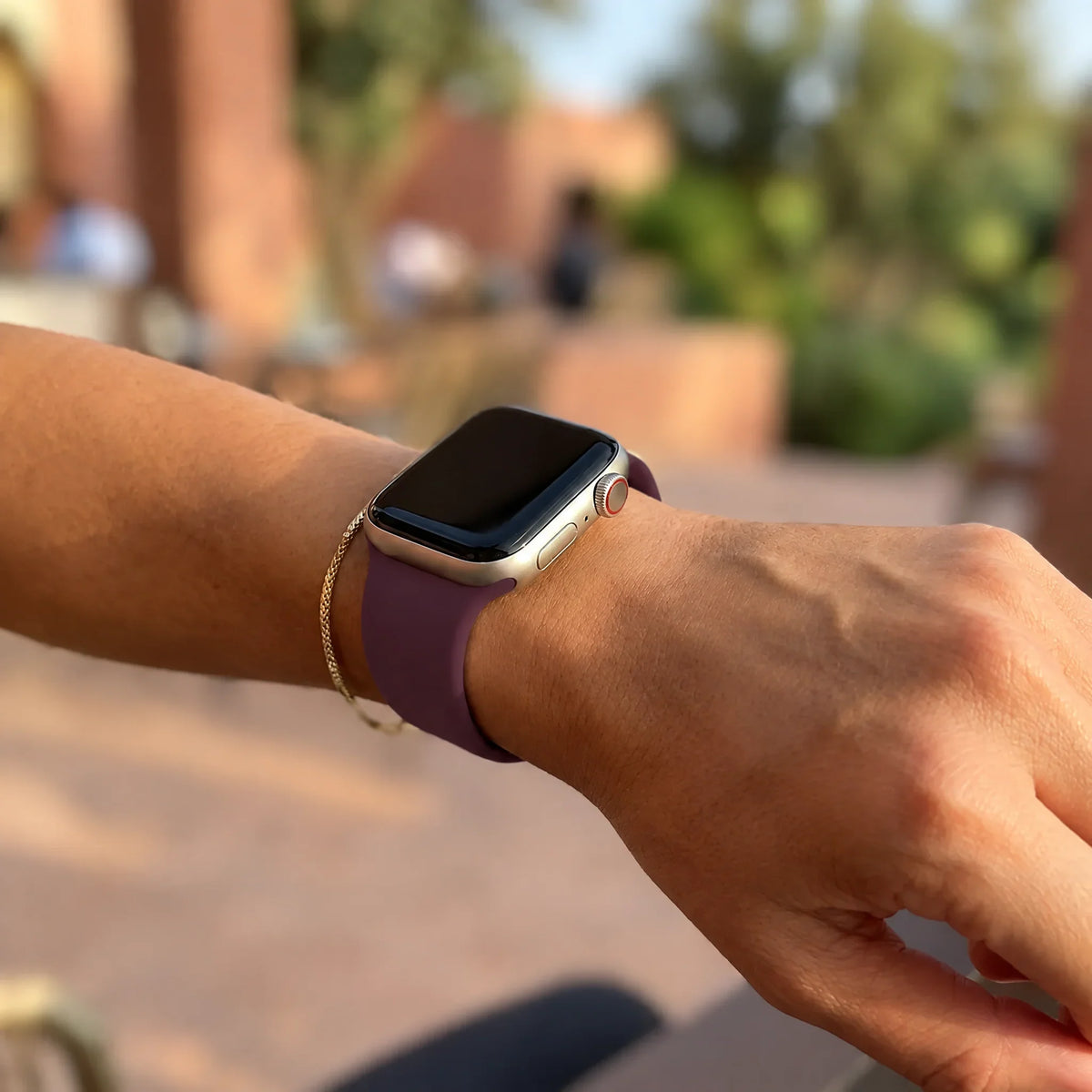 Apple Watch Armband Autumn - Silikon - Burgunder