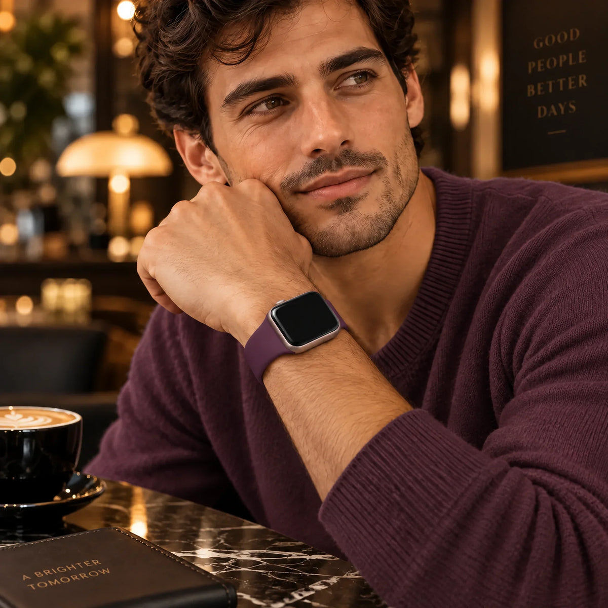 Apple Watch Armband Autumn - Silikon - Burgunder