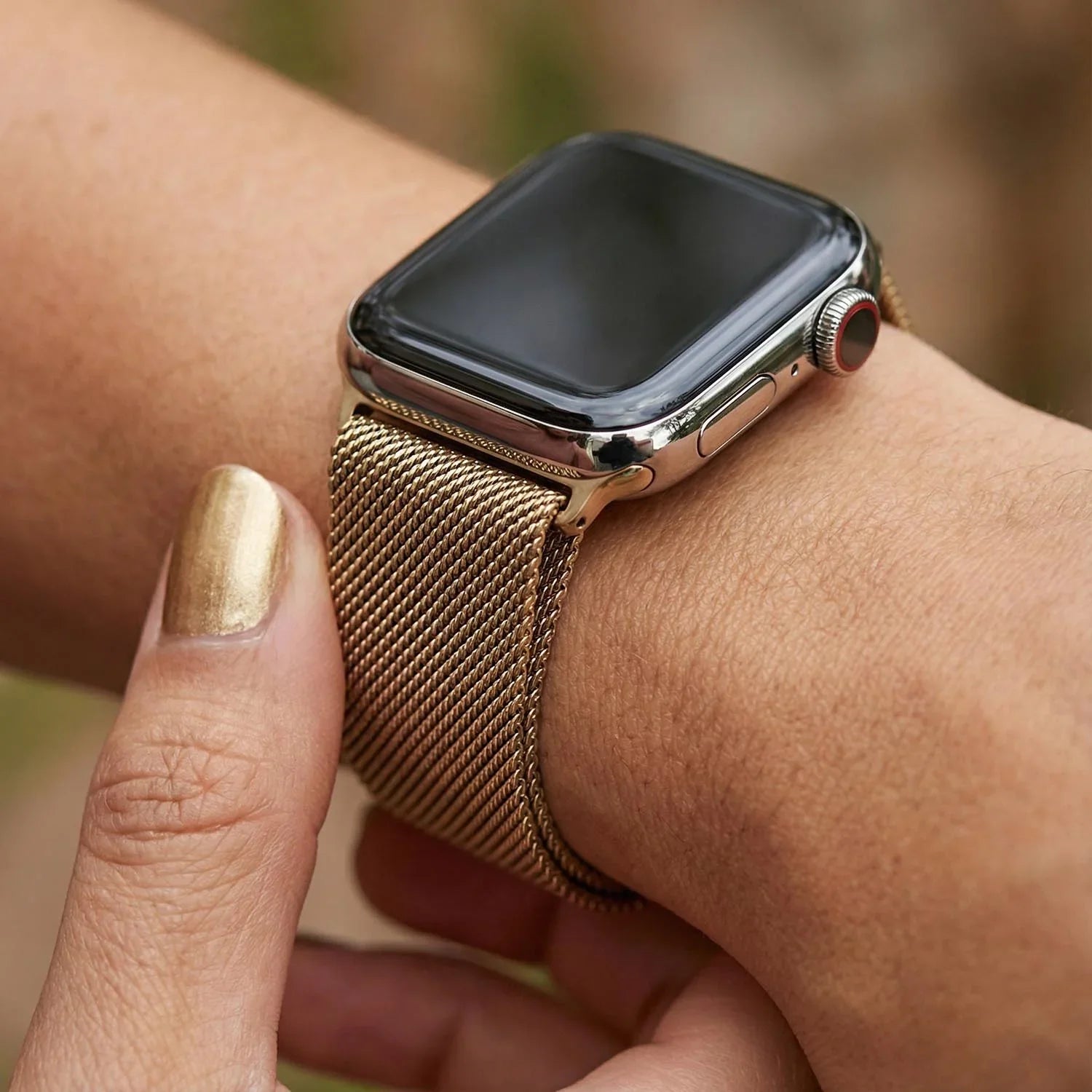 Apple Watch Armband Fiore – Milanese – Champagner