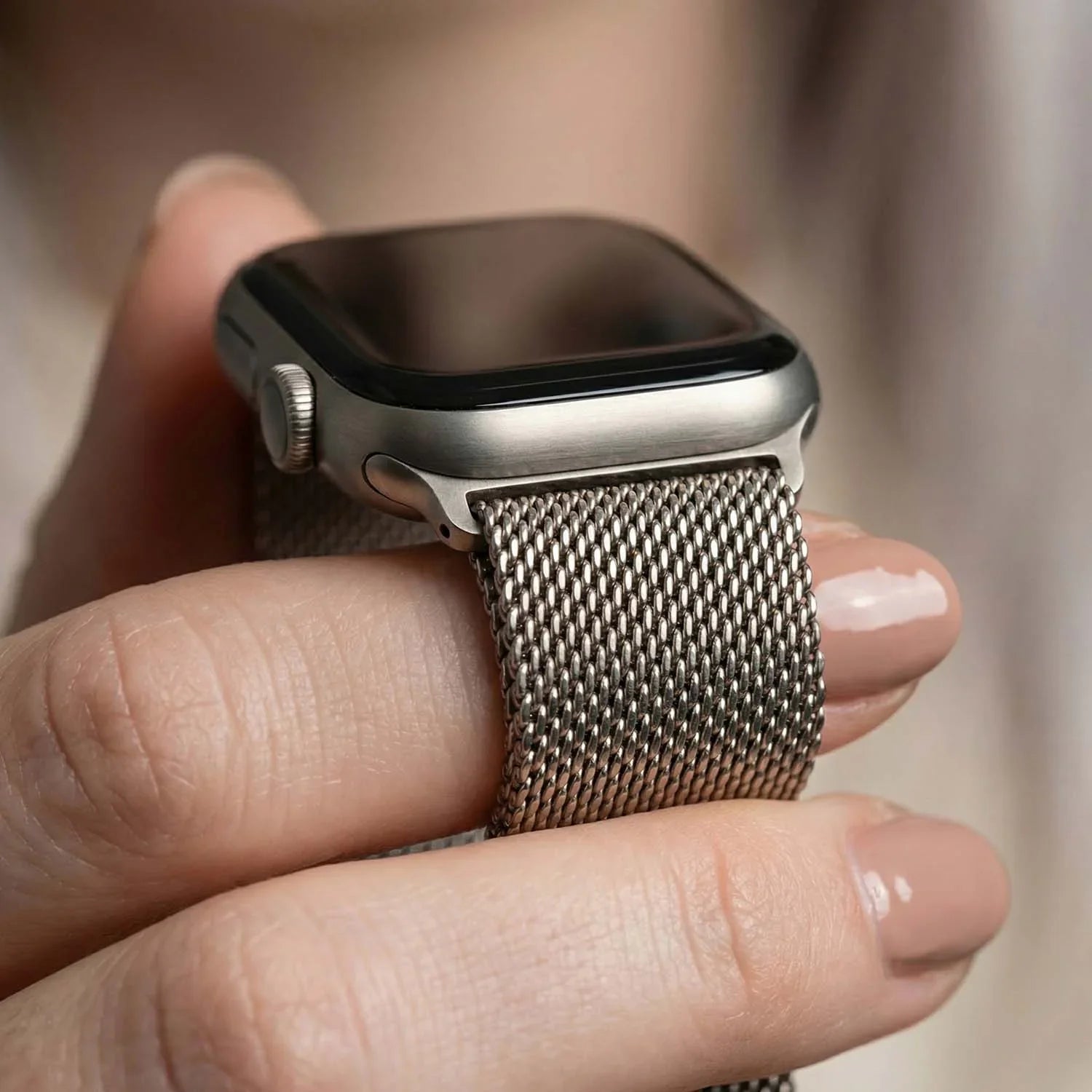 Apple Watch Armband Fiore – Milanaise – Natur