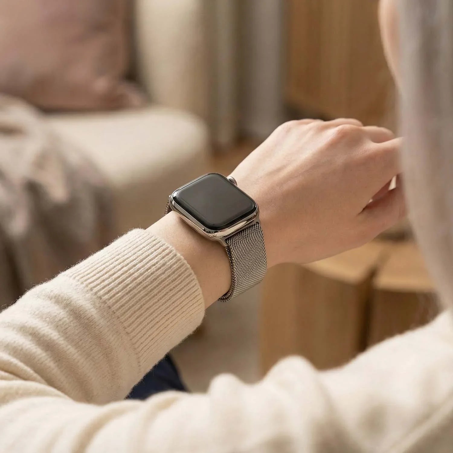 Apple Watch Armband Fiore – Milanaise – Natur