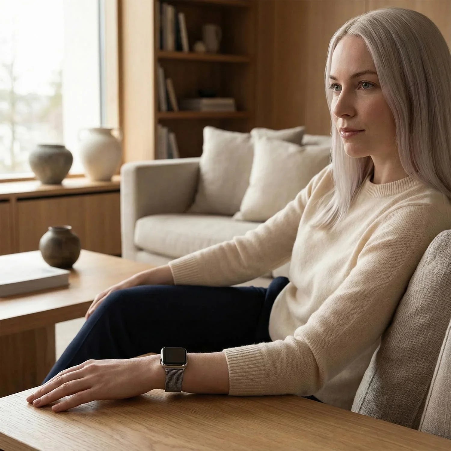 Apple Watch Armband Fiore – Milanese – Sternenlicht