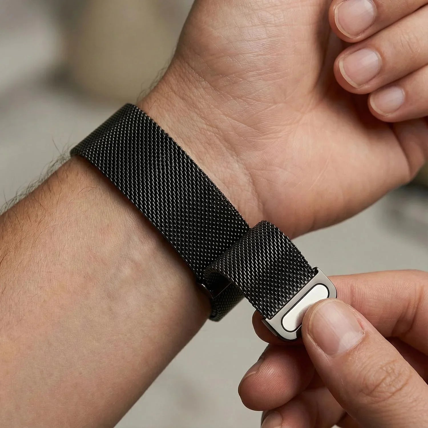 Apple Watch Armband Fiore - Milanese - Schwarz
