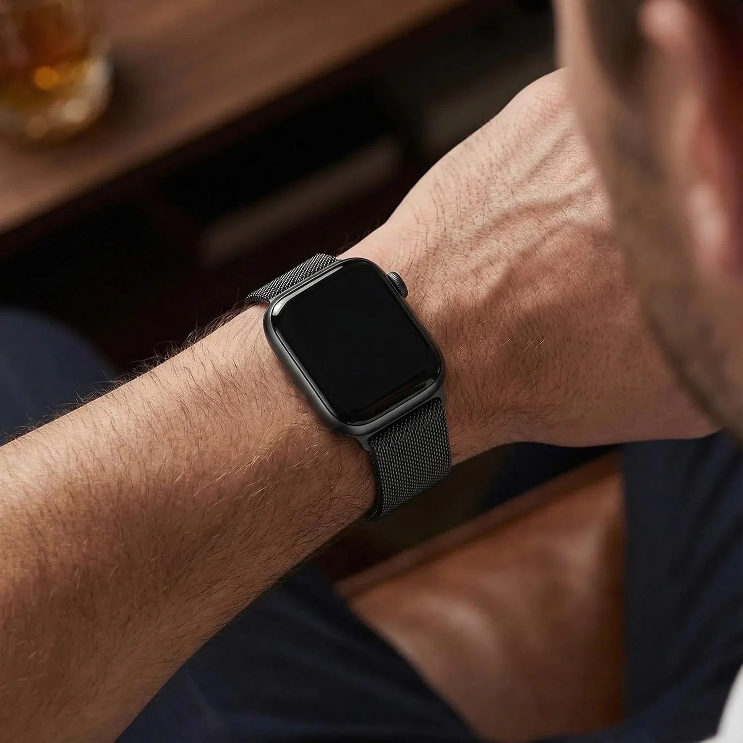 Apple Watch Armband Fiore - Milanese - Schwarz
