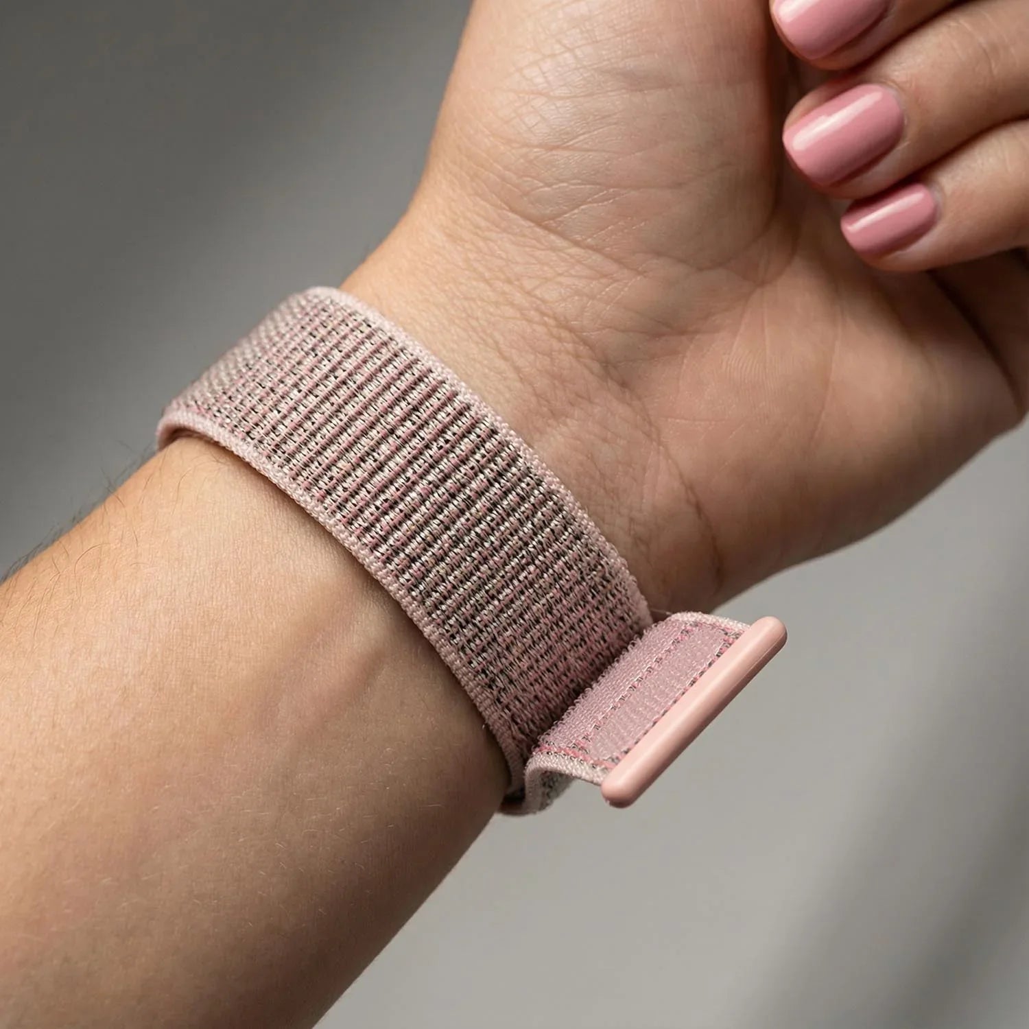 Apple Watch Armband Flyne - gewebt - Nylon - Pink Sand