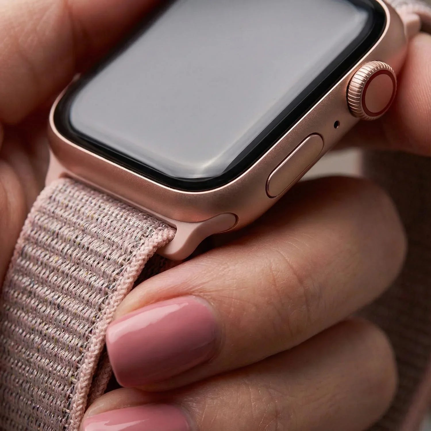 Apple Watch Armband Flyne - gewebt - Nylon - Pink Sand