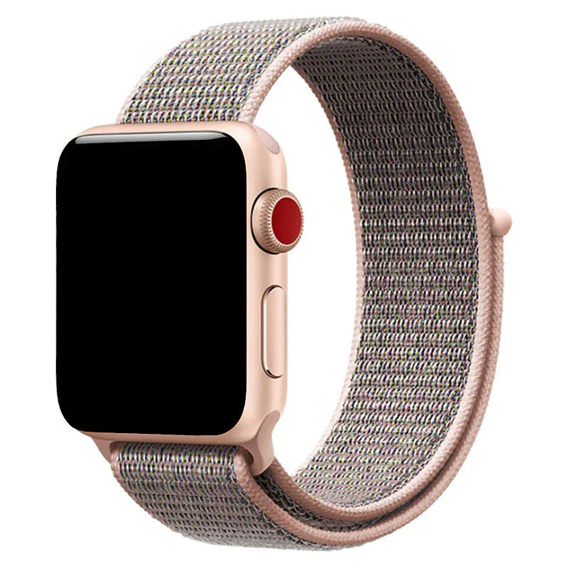 Apple Watch Armband Flyne - gewebt - Nylon - Pink Sand