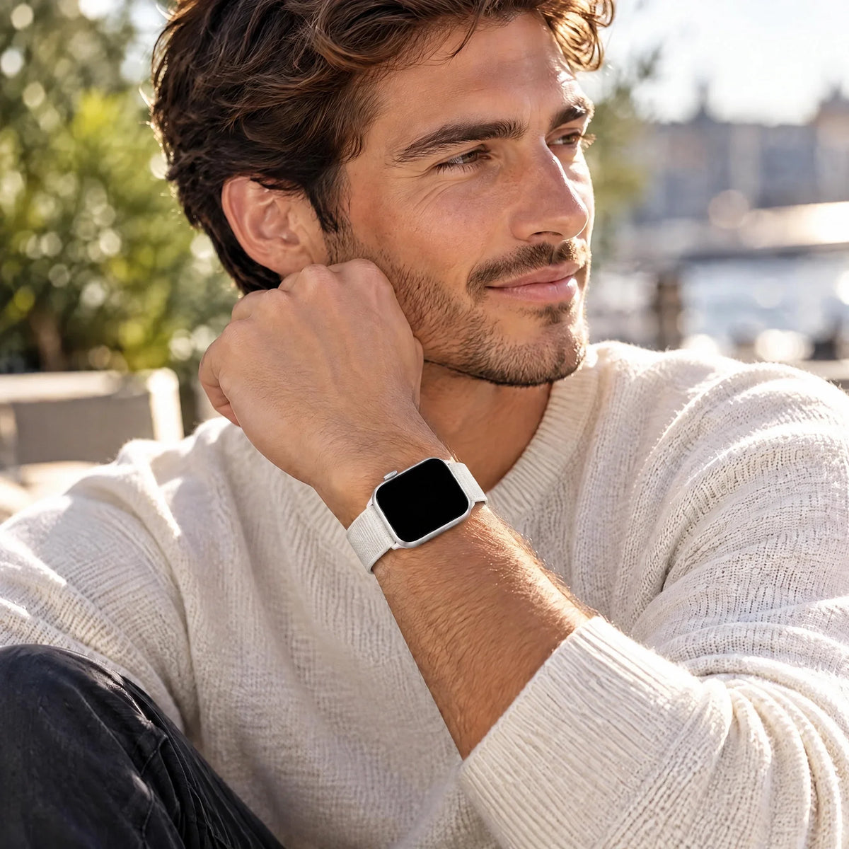 Apple Watch Armband Flyne - gewebt - Nylon - Polarstern