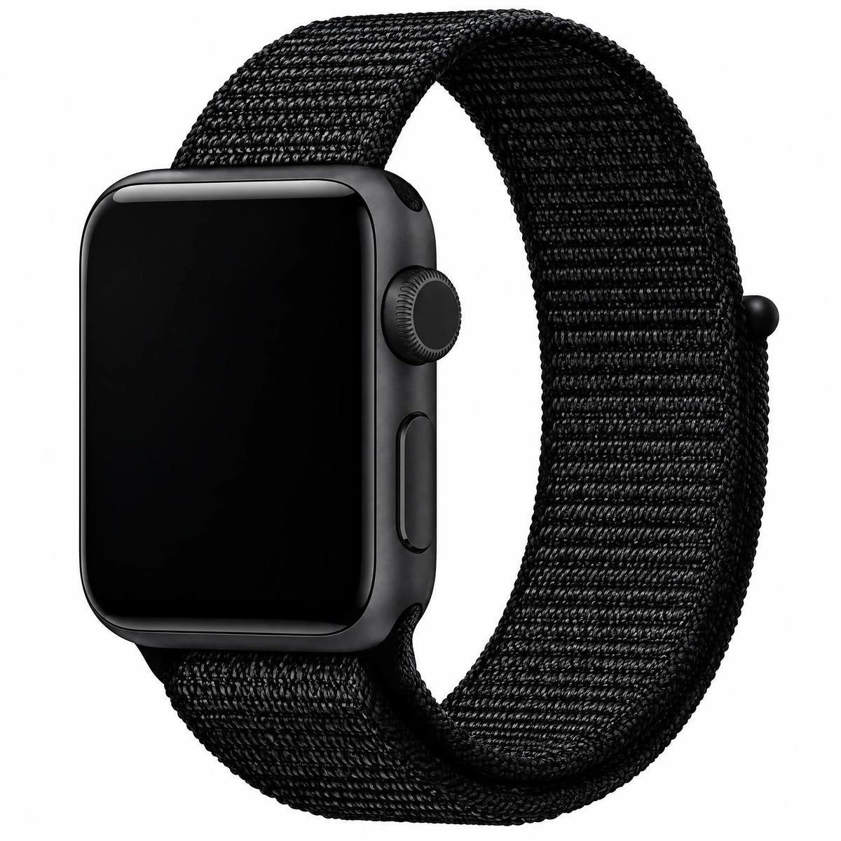 Apple Watch Armband Flyne – gewebt – Nylon – Schwarz