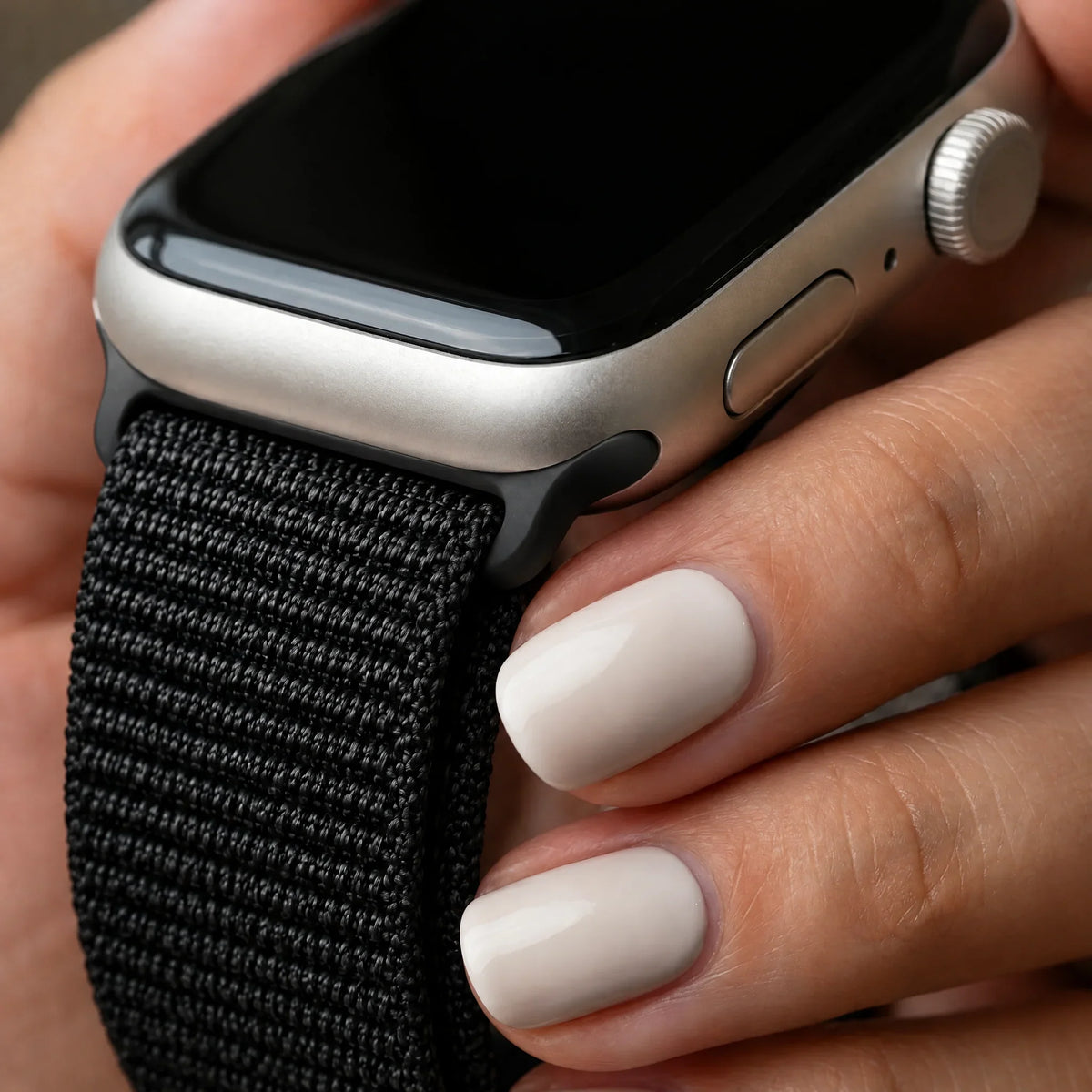 Apple Watch Armband Flyne – gewebt – Nylon – Schwarz