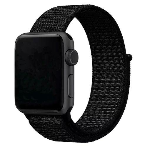 Apple Watch Armband Flyne – gewebt – Nylon – Schwarz