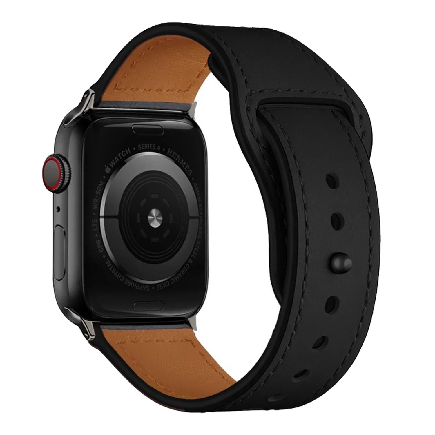 Apple Watch Armband Leranzi - Leder - schwarz