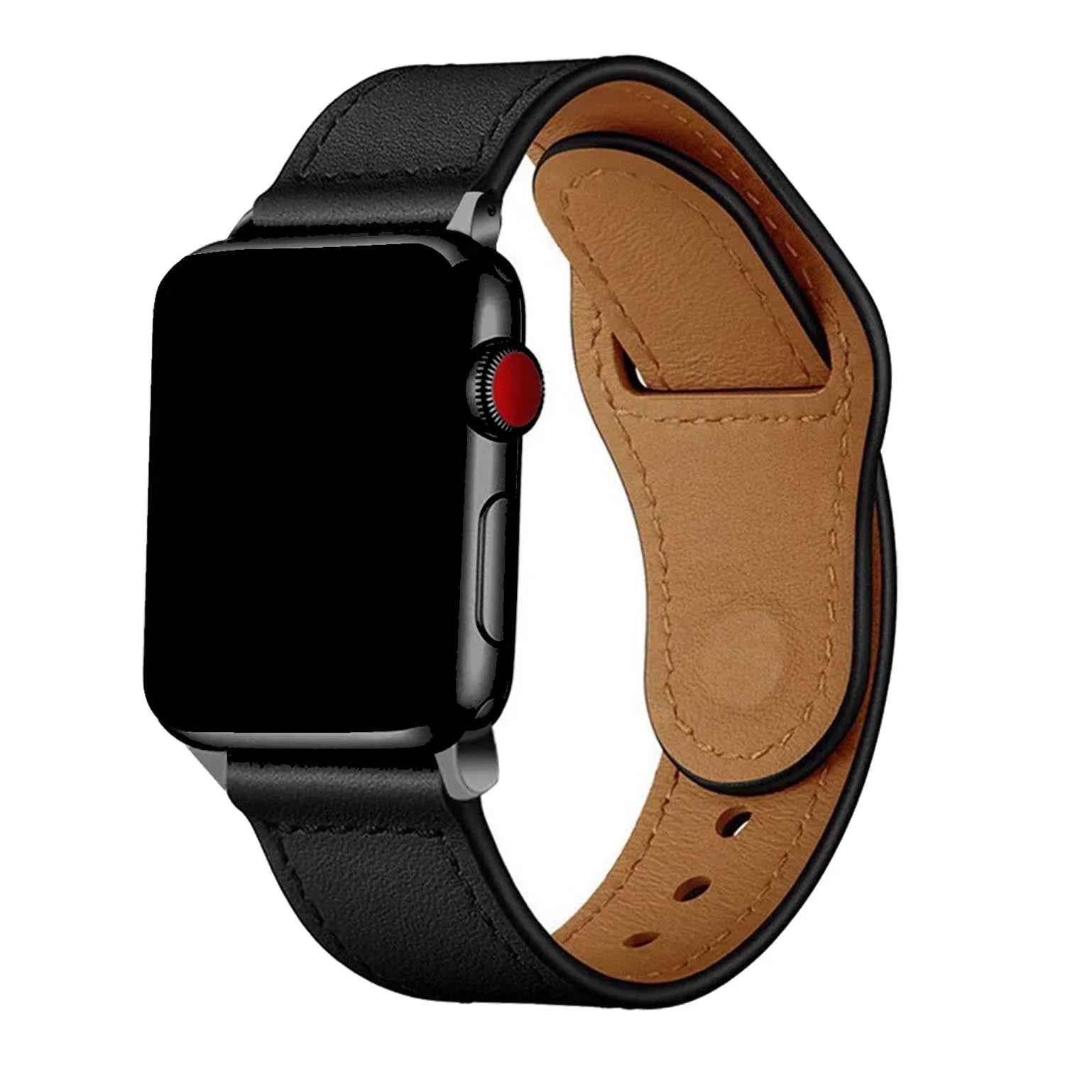Apple Watch Armband Leranzi - Leder - schwarz