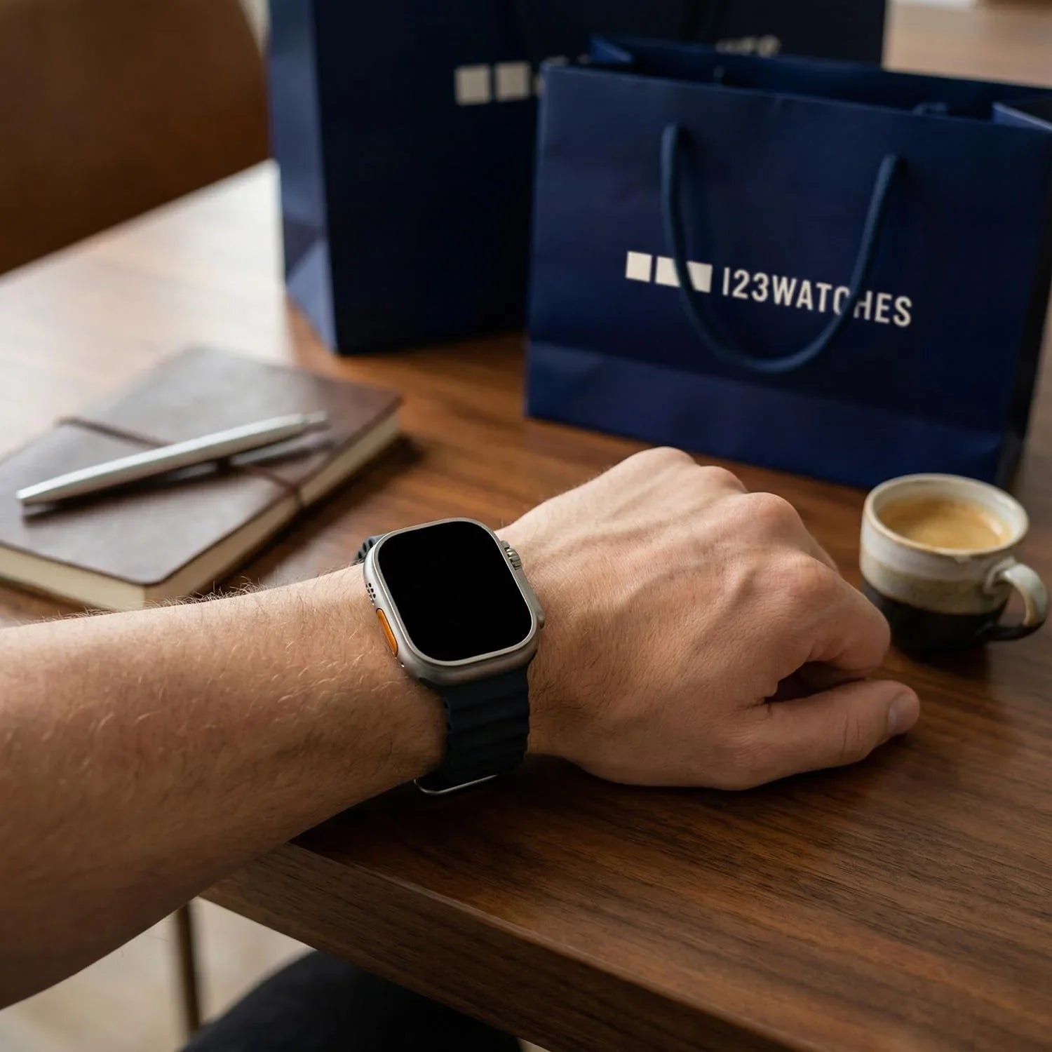 Apple Watch Armband Ocean - Silikon - Schwarz