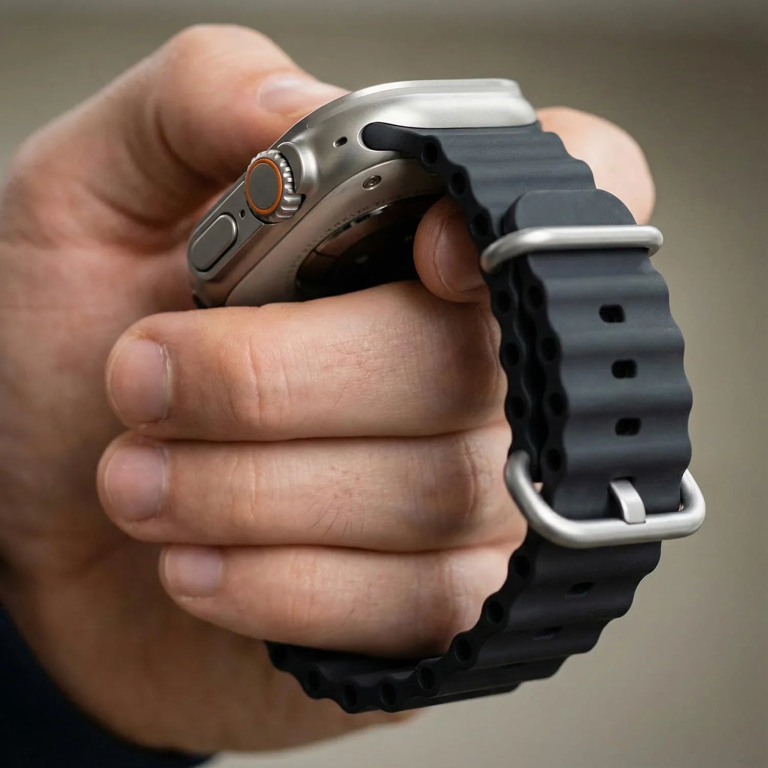 Apple Watch Armband Ocean - Silikon - Schwarz
