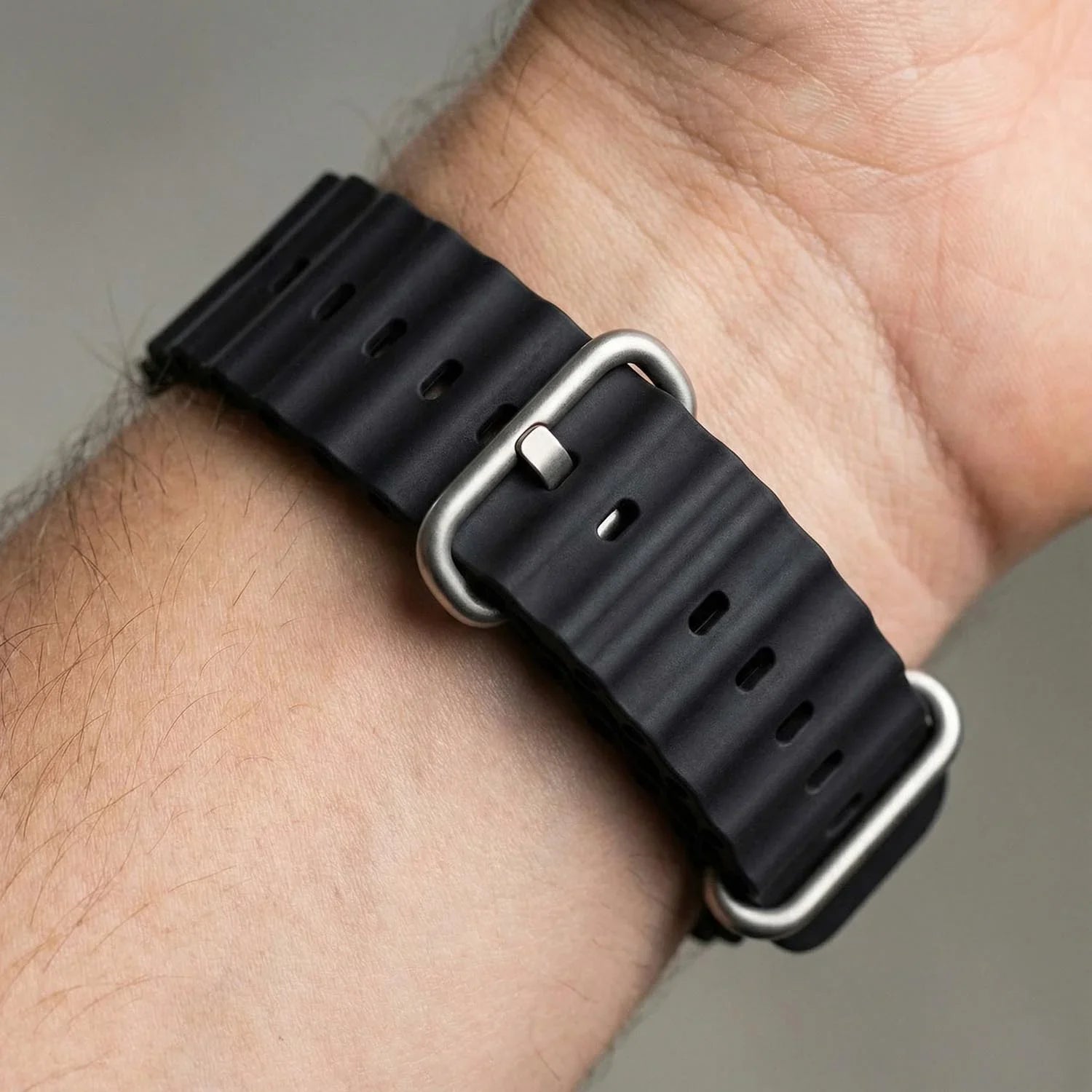 Apple Watch Armband Ocean - Silikon - Schwarz