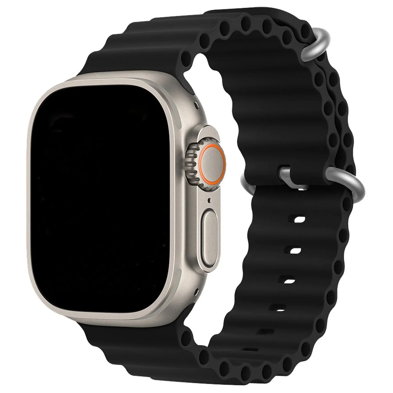 Apple Watch Armband Ocean - Silikon - Schwarz