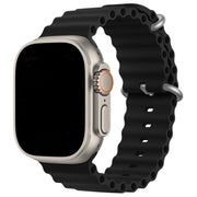 Apple Watch Armband Ocean - Silikon - Schwarz