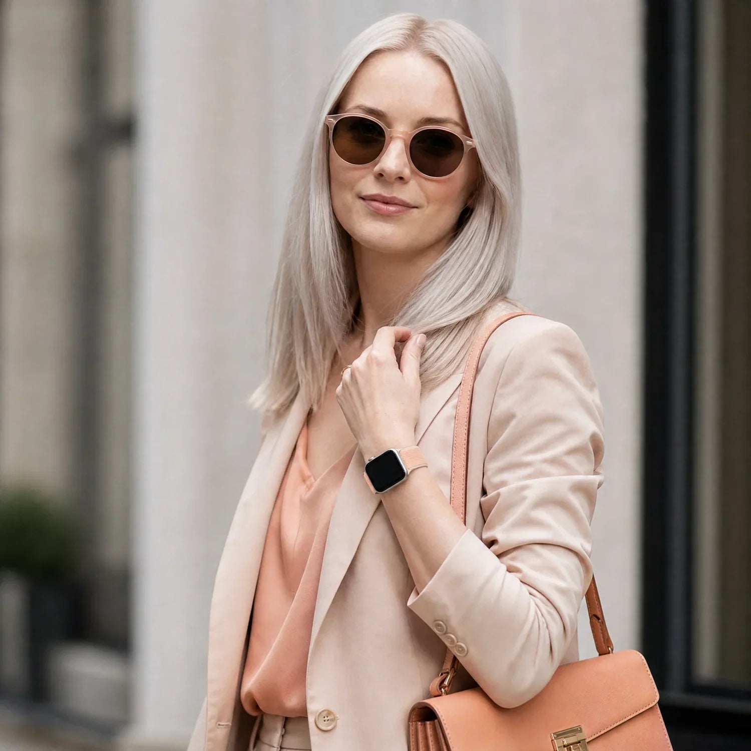 Apple Watch Armband Flyne – gewebt – Nylon – Cantaloupe