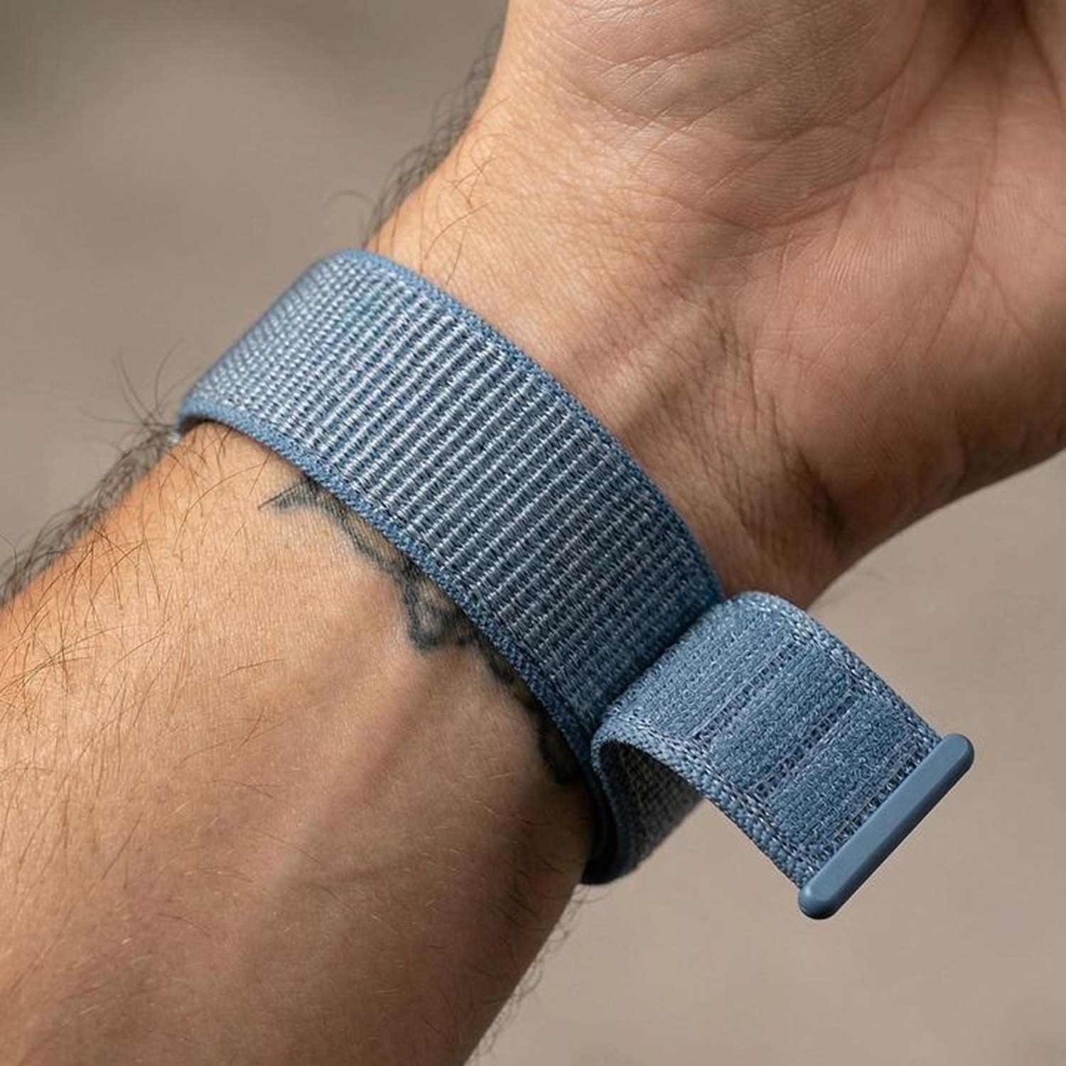 Apple Watch Armband Osvo - gewebt - Nylon - Cape Cod Blau