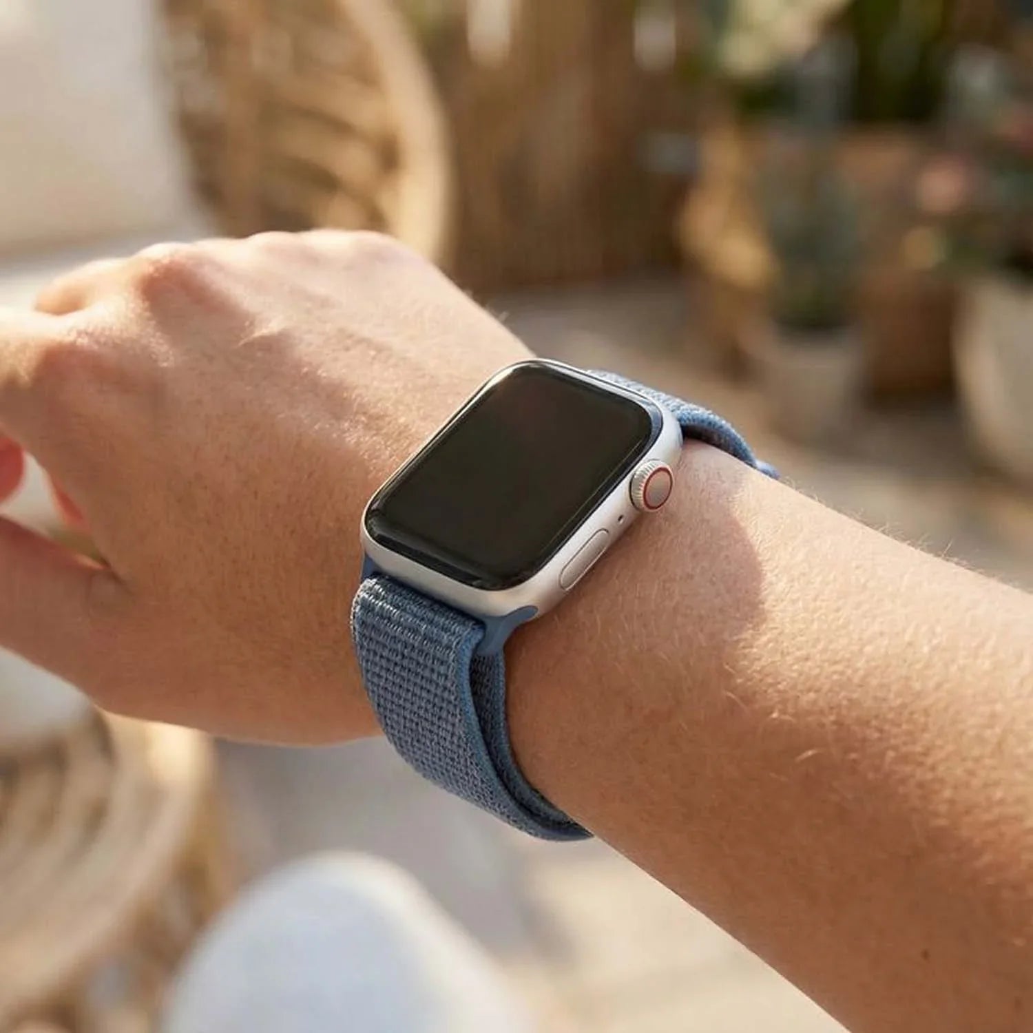 Apple Watch Armband Osvo - gewebt - Nylon - Cape Cod Blau