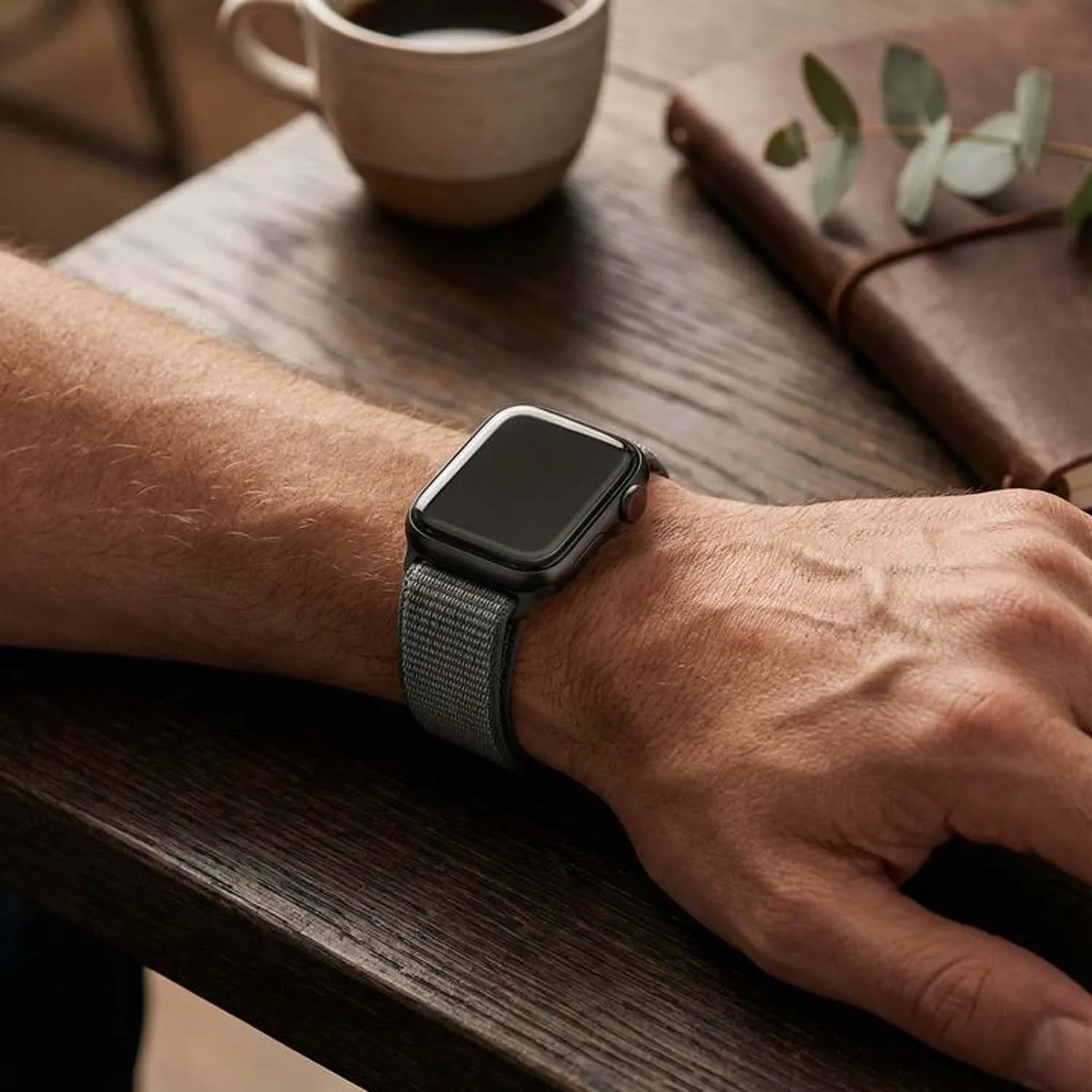 Apple Watch Armband Osvo - gewebt - Nylon - Stormgrau