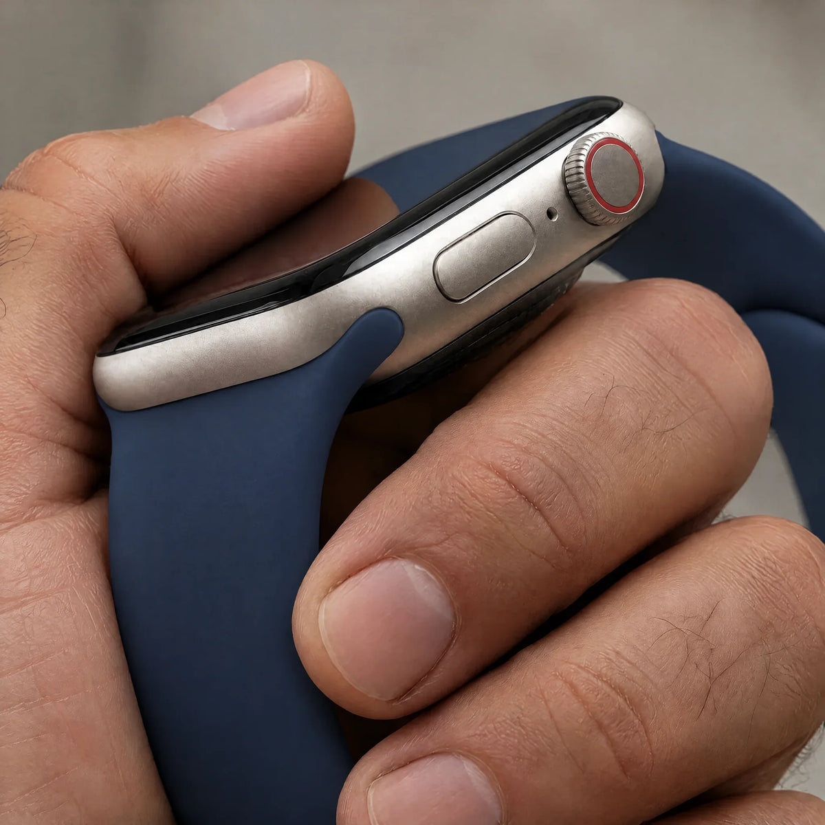 Apple Watch Armband Ovaro - Silikon - Denimblau