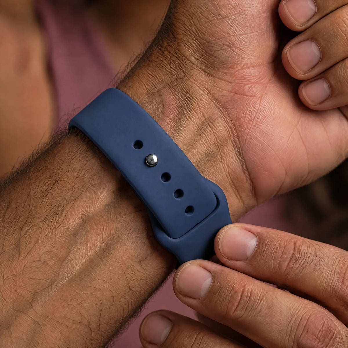 Apple Watch Armband Ovaro - Silikon - Denimblau