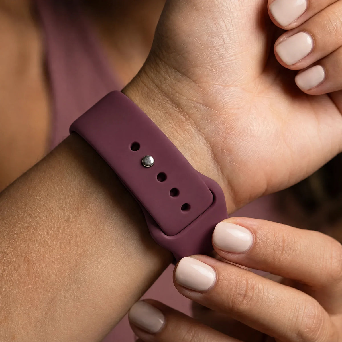 Apple Watch Armband Ovaro – Silikon – Maulbeere