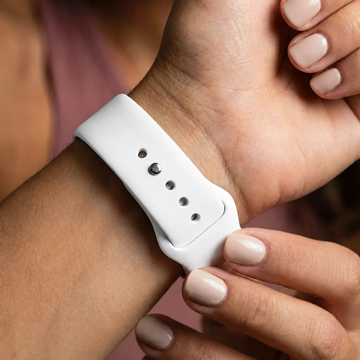 Apple Watch Armband Ovaro – Silikon – Weiß